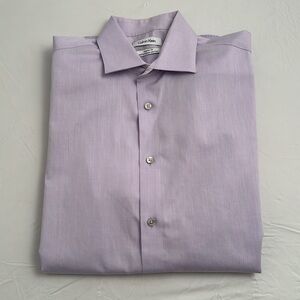 Calvin Klein lavender regular fit performance button down dress shirt